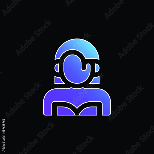 Actress blue gradient vector icon
