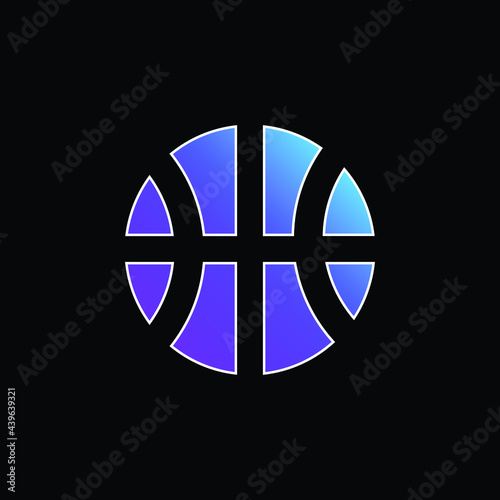Basketball Ball blue gradient vector icon