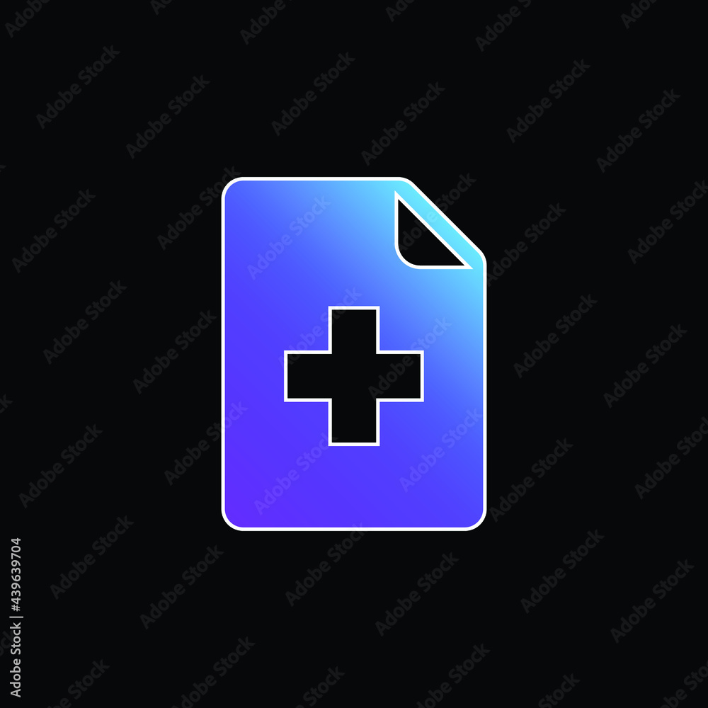 Add File blue gradient vector icon Add File blue gradient vector icon
