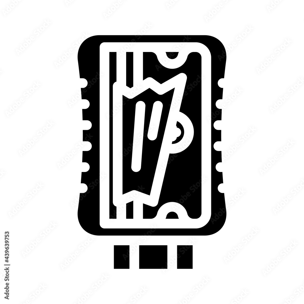pencil sharpener stationery glyph icon vector. pencil sharpener stationery sign. isolated contour symbol black illustration pencil sharpener stationery glyph icon vector. pencil sharpener stationery sign. isolated contour symbol black illustration