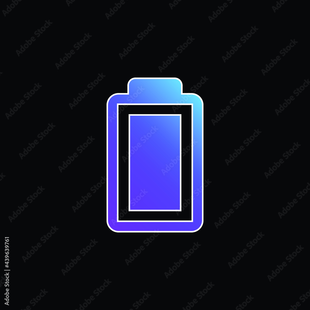 Battery blue gradient vector icon Battery blue gradient vector icon