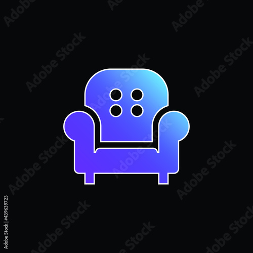 Armchair blue gradient vector icon © LIGHTFIELD STUDIOS