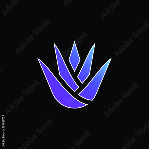 Agave blue gradient vector icon