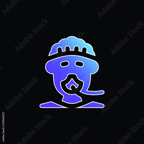 Anesthesia blue gradient vector icon