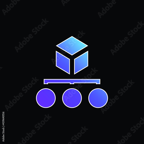 Algorithm blue gradient vector icon