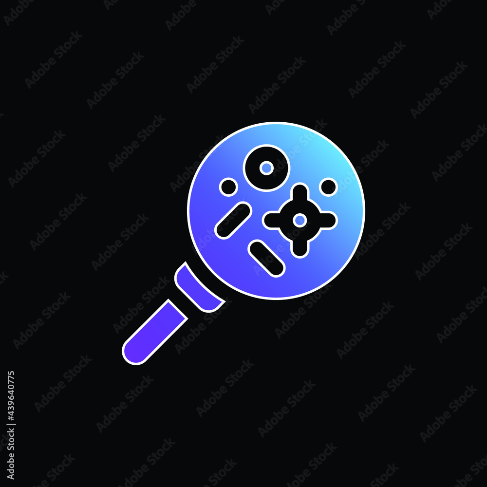 Bacteria blue gradient vector icon Bacteria blue gradient vector icon
