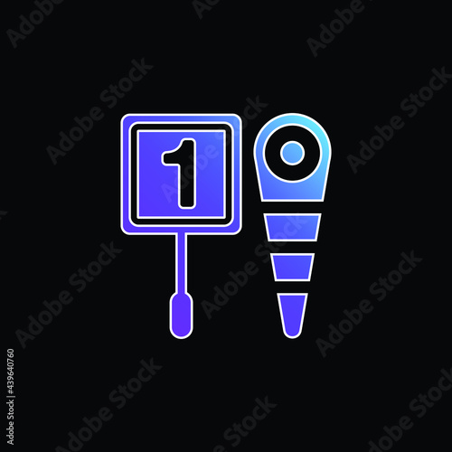 American Football Signals blue gradient vector icon