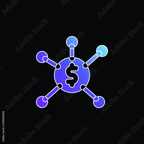 Banking blue gradient vector icon