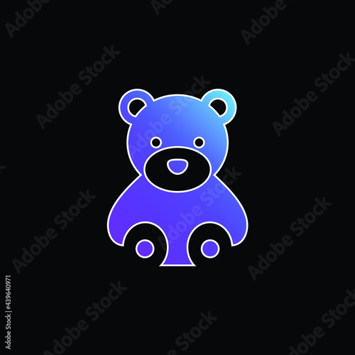 Bear blue gradient vector icon