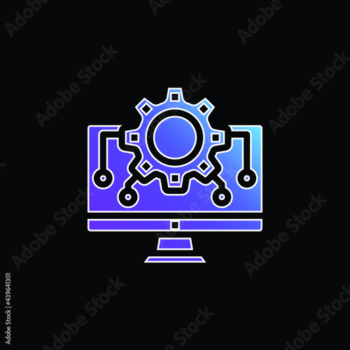 Algorithm blue gradient vector icon