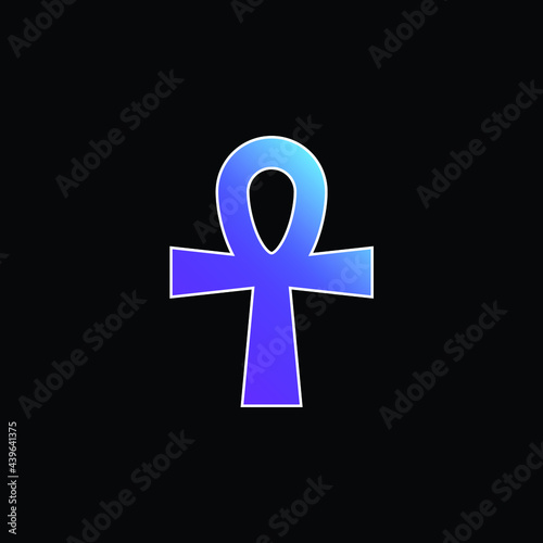 Ankh blue gradient vector icon