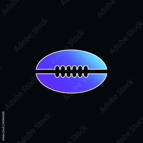 American Football Ball blue gradient vector icon
