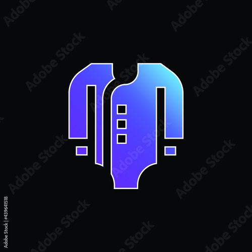 Bodysuit blue gradient vector icon