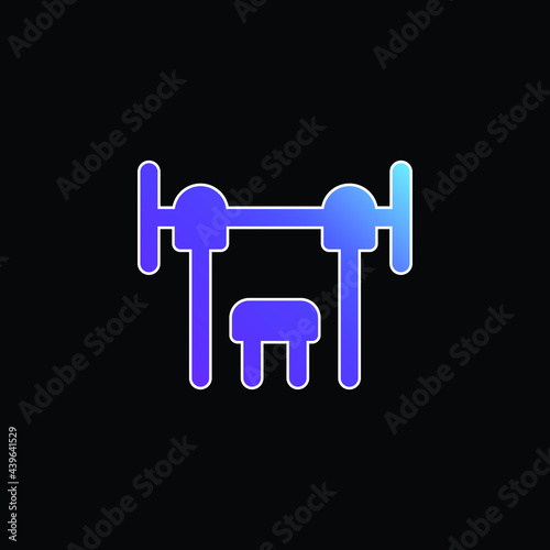 Bench Press blue gradient vector icon