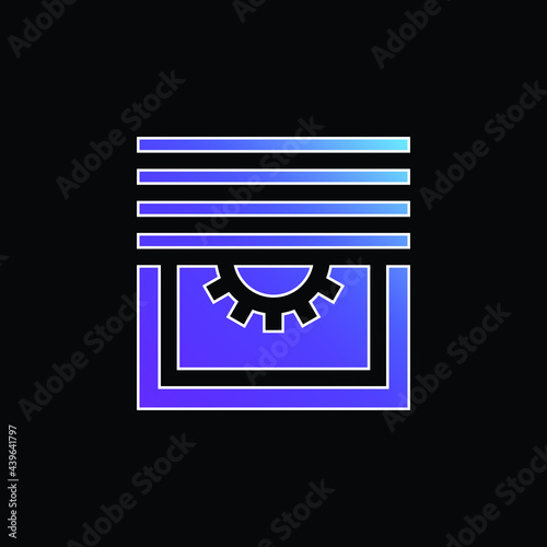 Blinds blue gradient vector icon