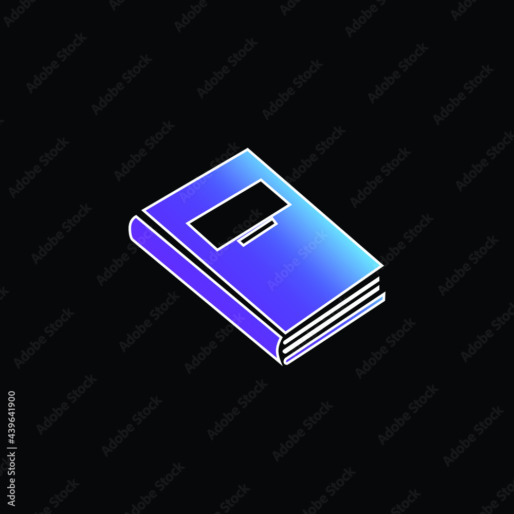 Book blue gradient vector icon Book blue gradient vector icon