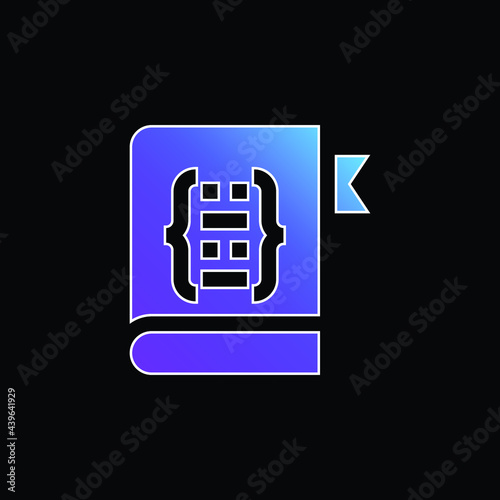Book blue gradient vector icon