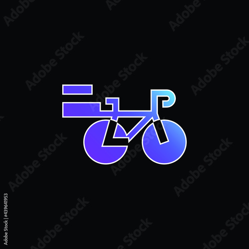 Bike blue gradient vector icon