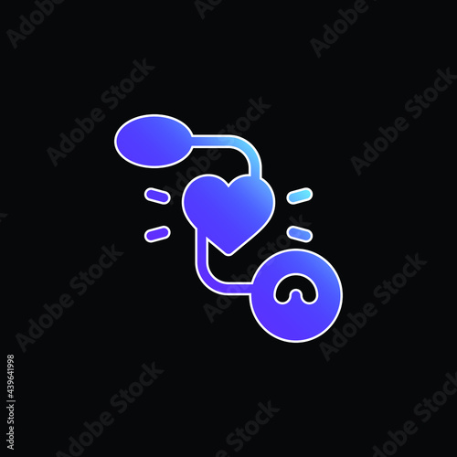 Blood Pressure Gauge blue gradient vector icon