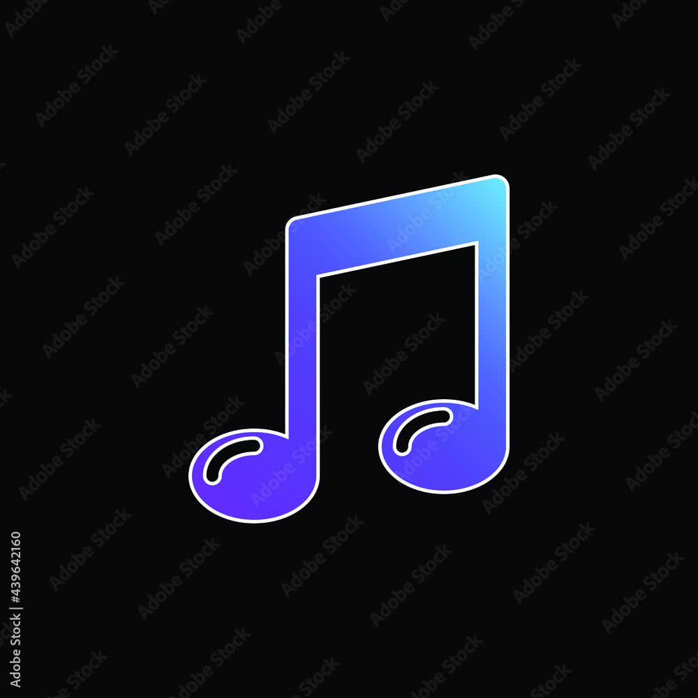 Big Quaver blue gradient vector icon Big Quaver blue gradient vector icon