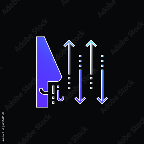 Breathing blue gradient vector icon