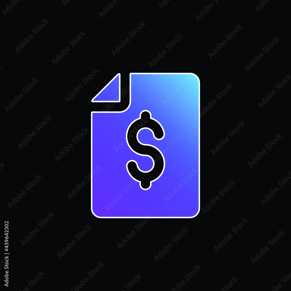 Bill blue gradient vector icon Bill blue gradient vector icon