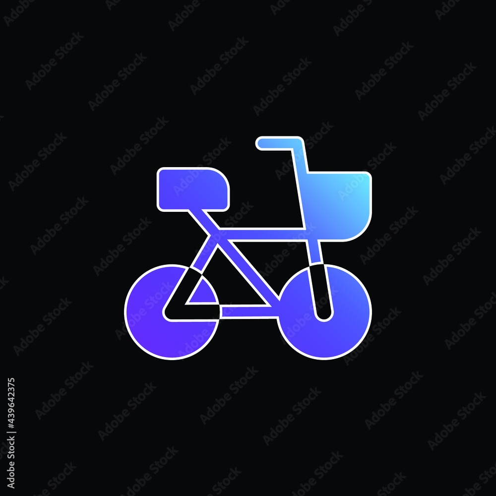 Bicycle blue gradient vector icon Bicycle blue gradient vector icon