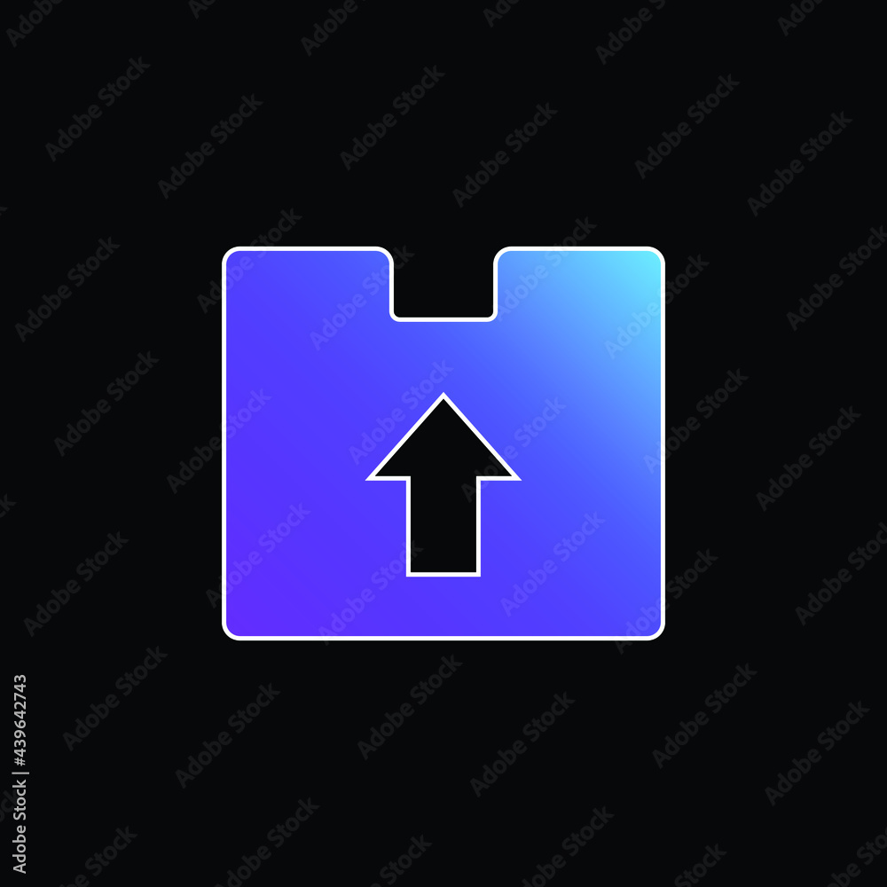Box blue gradient vector icon Box blue gradient vector icon