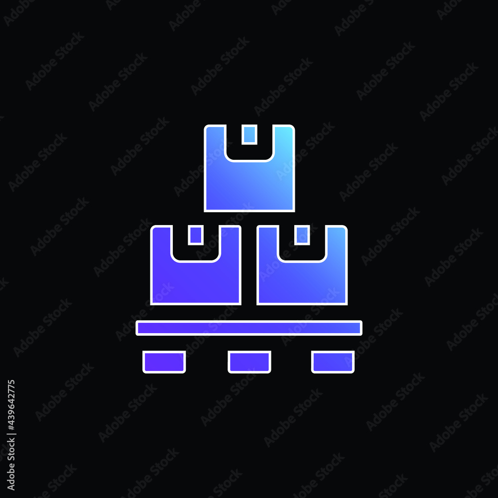 Obraz premium Box blue gradient vector icon