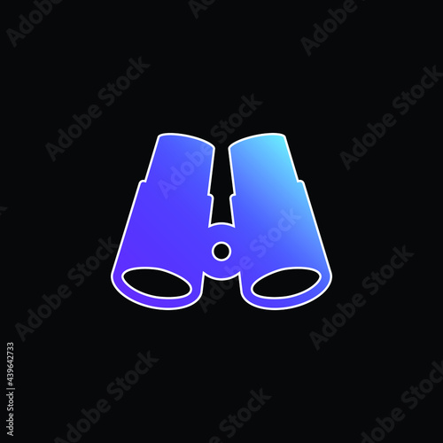 Binoculars blue gradient vector icon