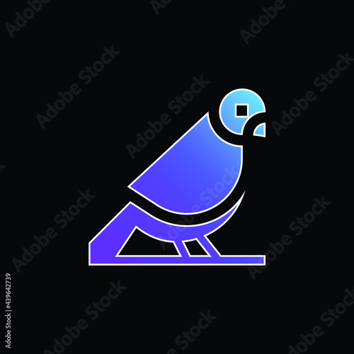 Bird blue gradient vector icon