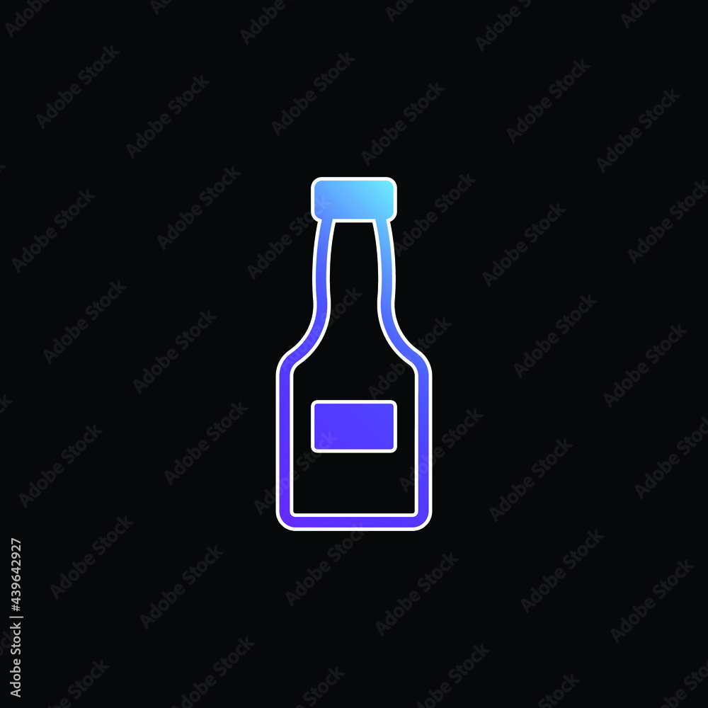 Bottle Closed blue gradient vector icon