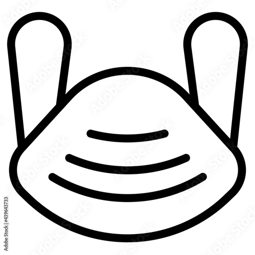 facemask outline style icon
