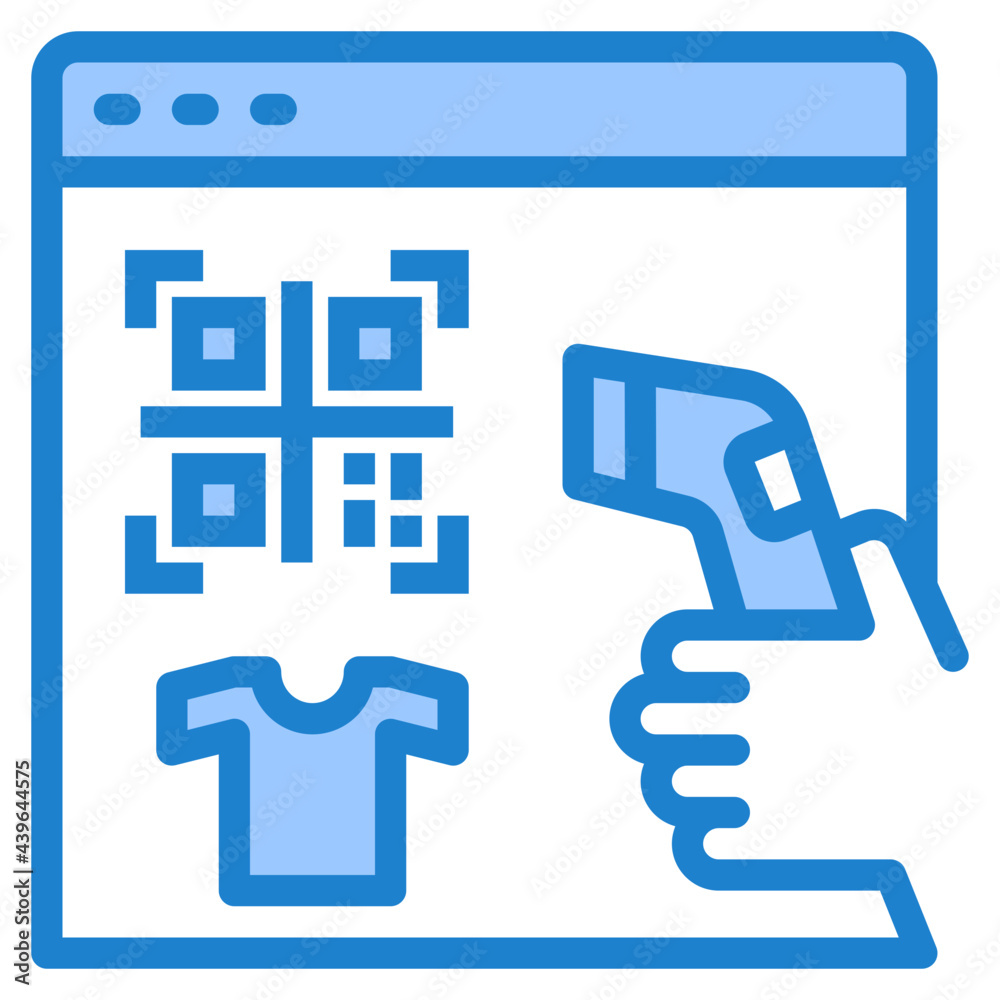 QRcode blue style icon