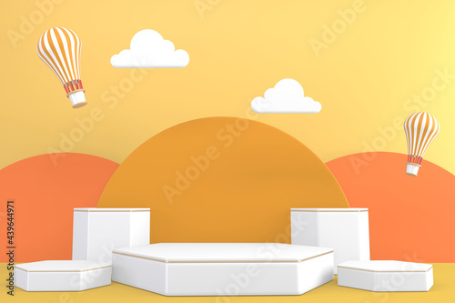 Business 3D ,minimalist, mockup business abstract colorful cartoon. 3d rendering © Interior Design