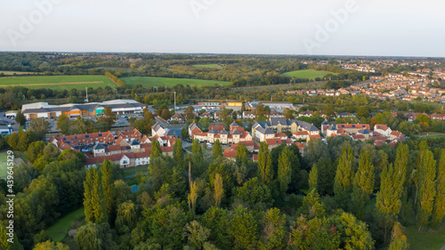 Aerial view of Cowdray Avenue, Colchester, Essex, England, UK