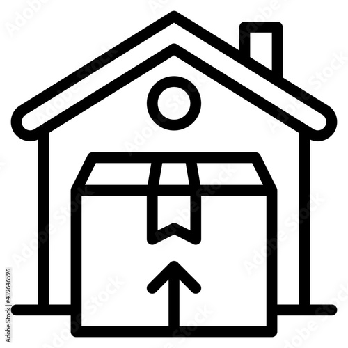 box outline style icon