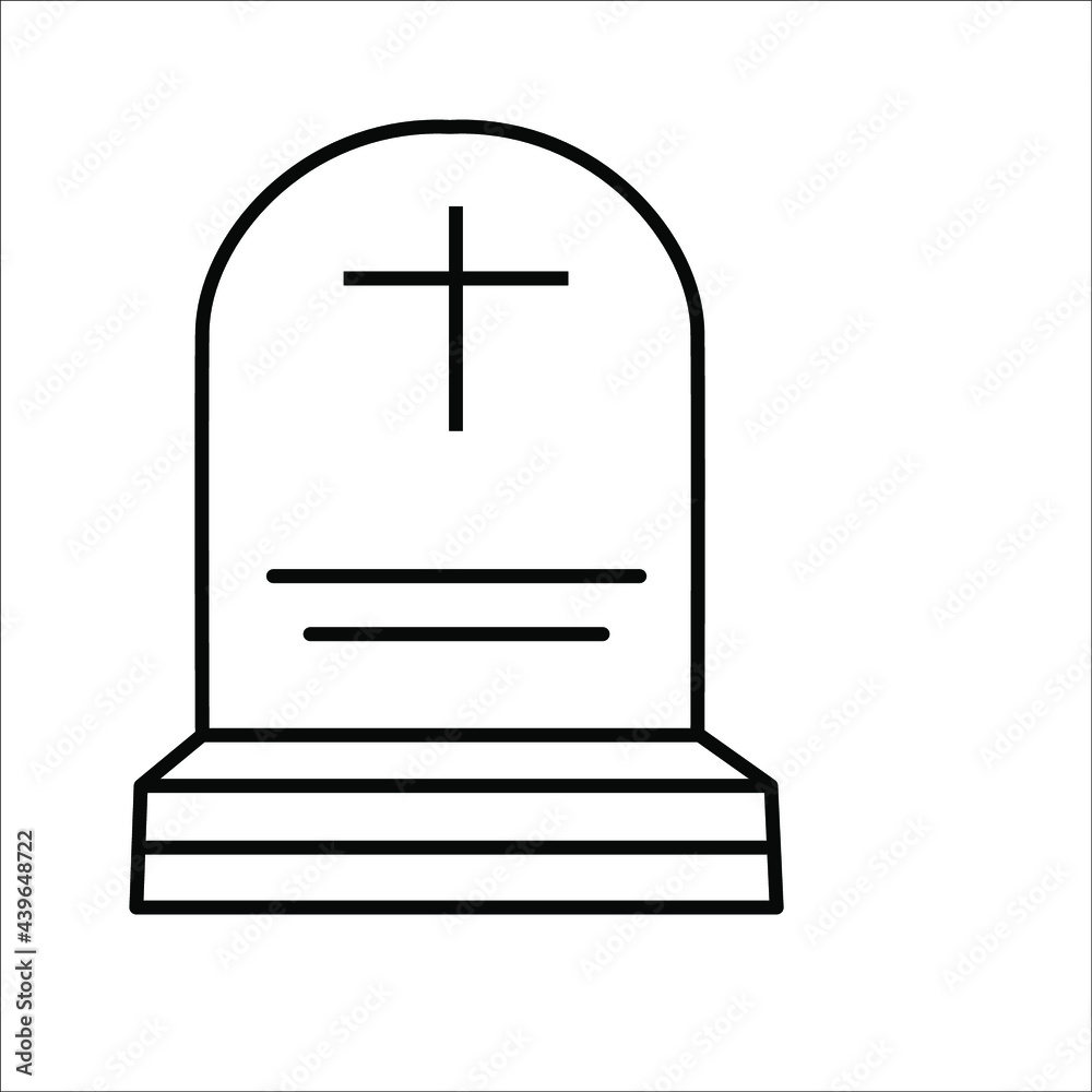 gravestone icons symbol vector elements for infographic web