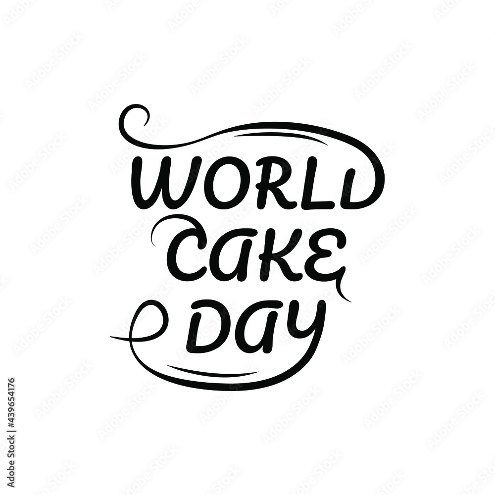 Abstract Lettering World Cake Day Black Background Vector Design Style For Poster Or Postcard Banner Cards Abstract Lettering World Cake Day Black Background Vector Design Style For Poster Or Postcard Banner Cards