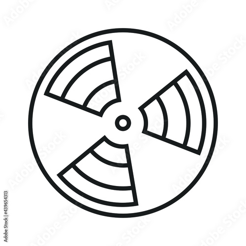 radiation icons symbol vector elements for infographic web