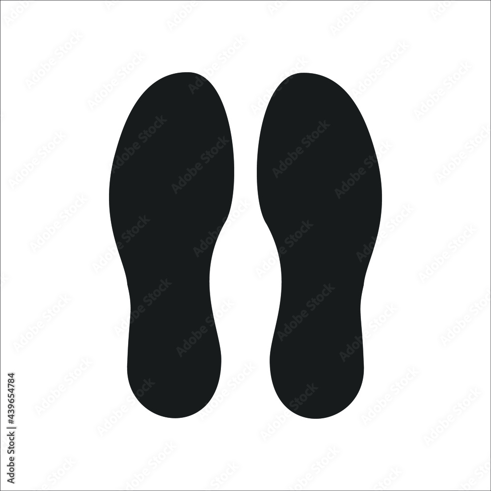 Shoes Footsteps icons symbol vector elements for infographic web Shoes Footsteps icons symbol vector elements for infographic web