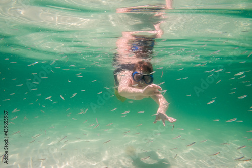 Child and Fish Underwater photo