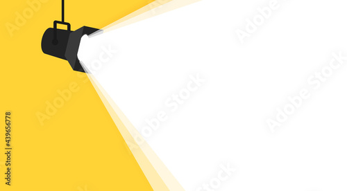 Banner spotlight background. Vector illustration photo