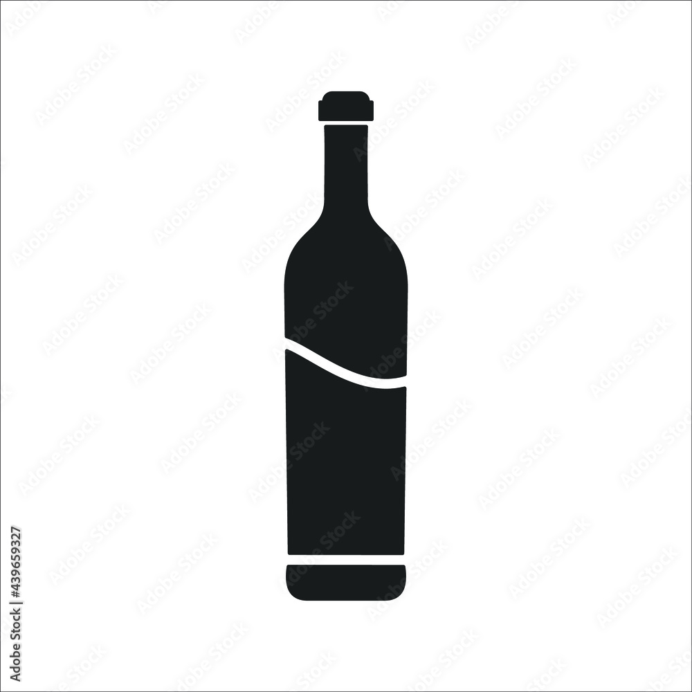 Wine bottle icons symbol vector elements for infographic web