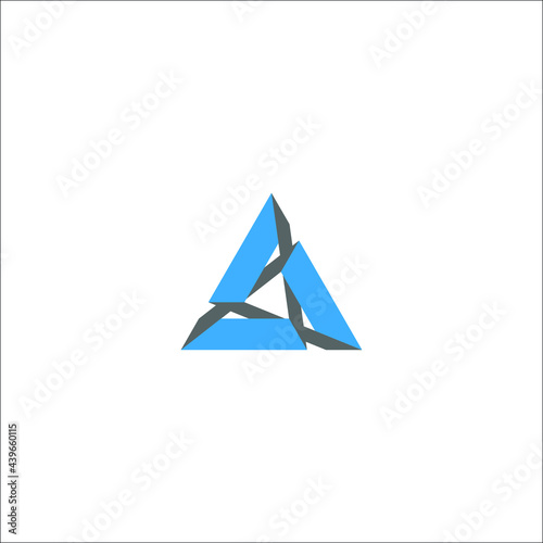 Awesome logo graphic of A technology or letter A triangle. Perfect for APP logo, website, technology, etc. 