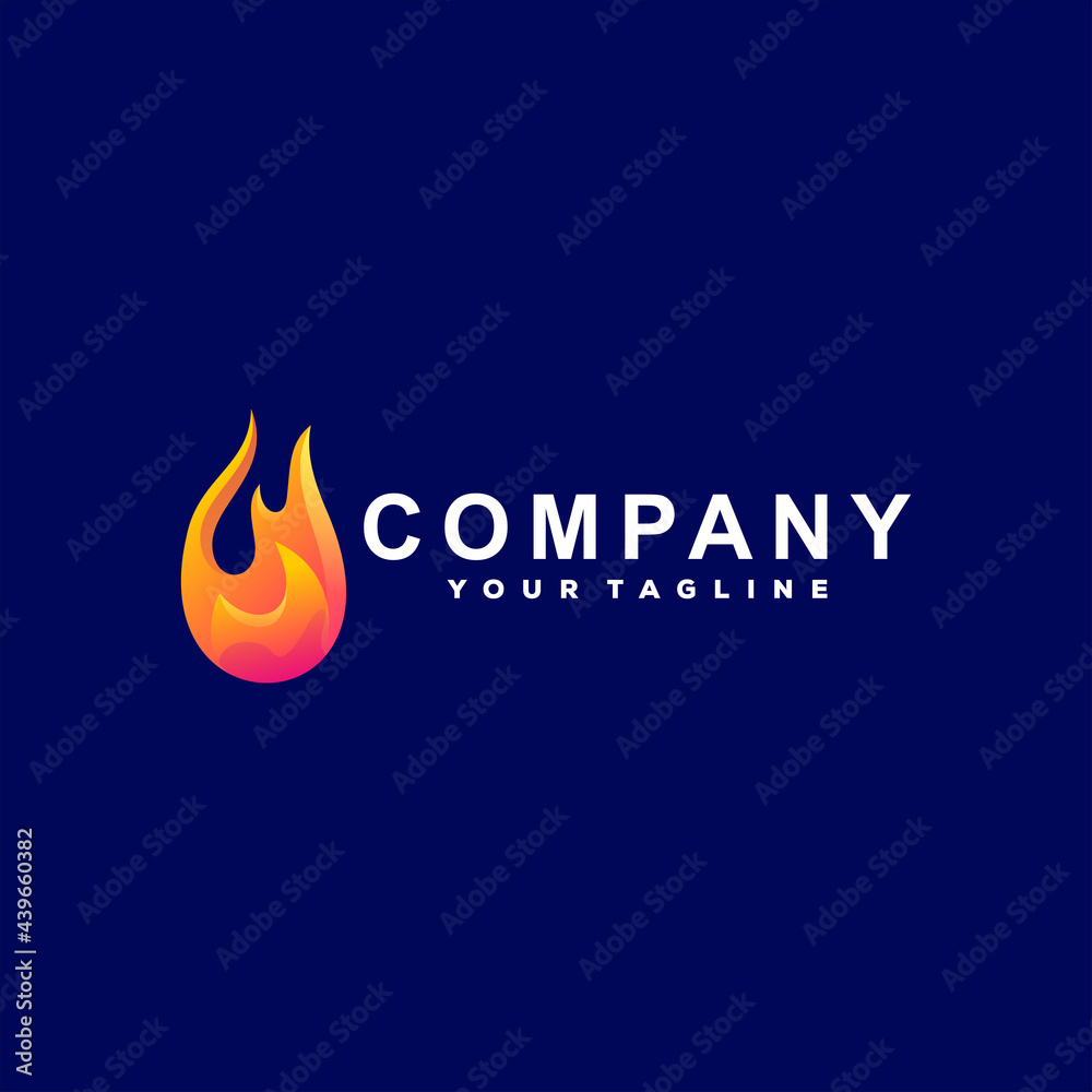 flame color gradient logo design flame color gradient logo design