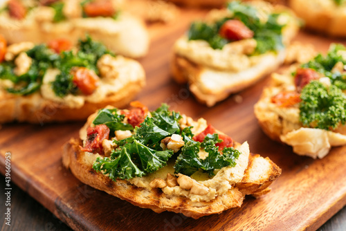 Hummus Kale Bruschetta 