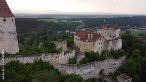 castle seebenstein captured with drone