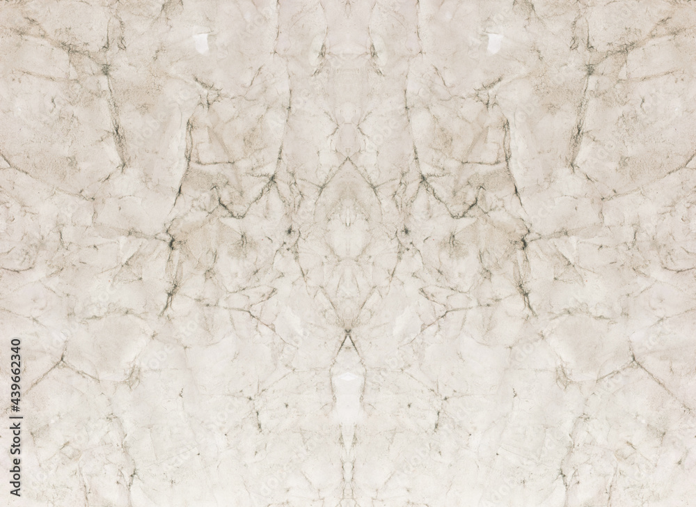 Fototapeta premium Weathered symmetrical light brown dirty watercolor background. Aged paper crumpled texture.