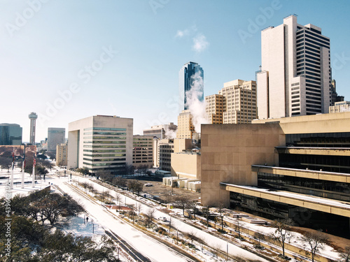 Us city on winter photo